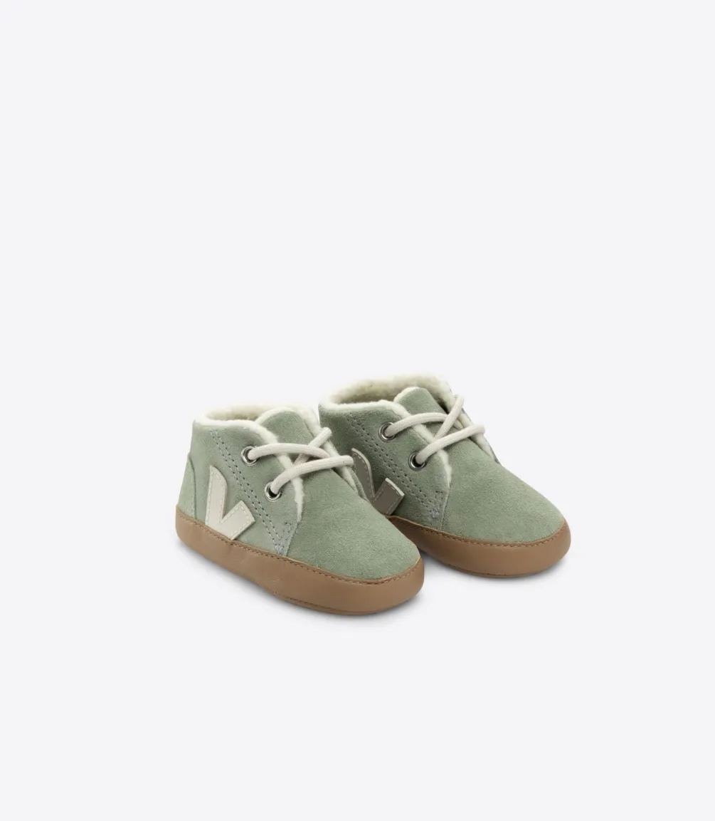 Kinder VEJA BABY FURED SUEDE CLAY PIERRE