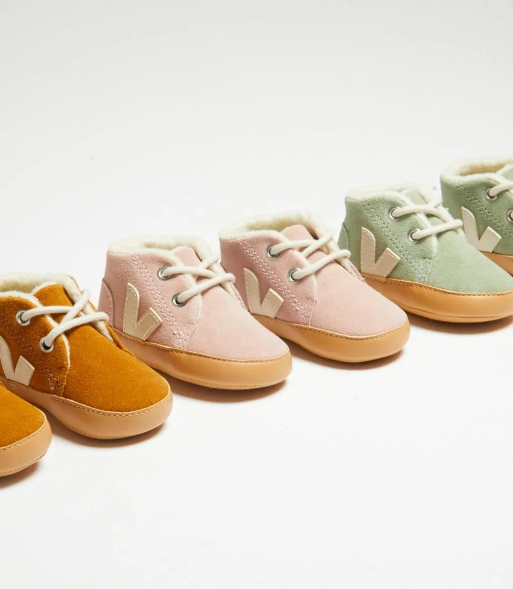 Kinder VEJA BABY FURED SUEDE CLAY PIERRE