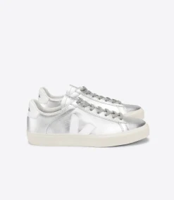 Damen VEJA CAMPO LEATHER SILVER WHITE