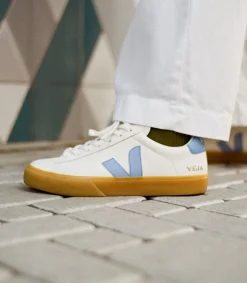 Damen VEJA CAMPO LEATHER WHITE AQUA NATURAL