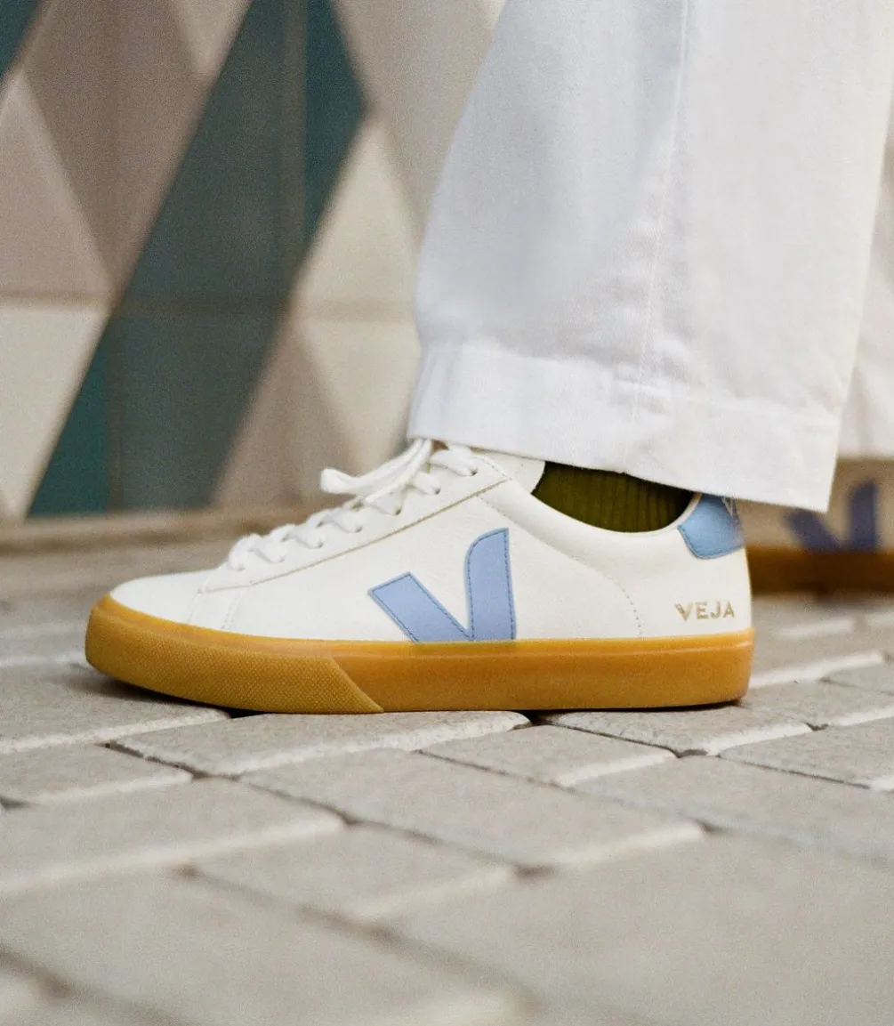 Damen VEJA CAMPO LEATHER WHITE AQUA NATURAL