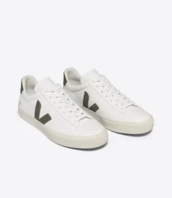 Damen VEJA CAMPO LEATHER WHITE KAKI
