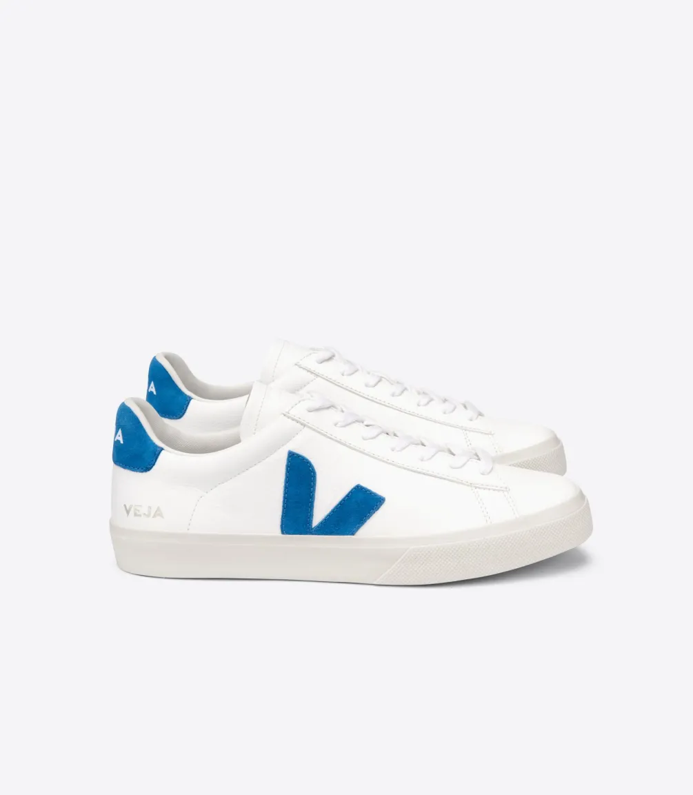VEJA CAMPO LEATHER WHITE SWEDISH BLUE