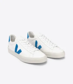 VEJA CAMPO LEATHER WHITE SWEDISH BLUE