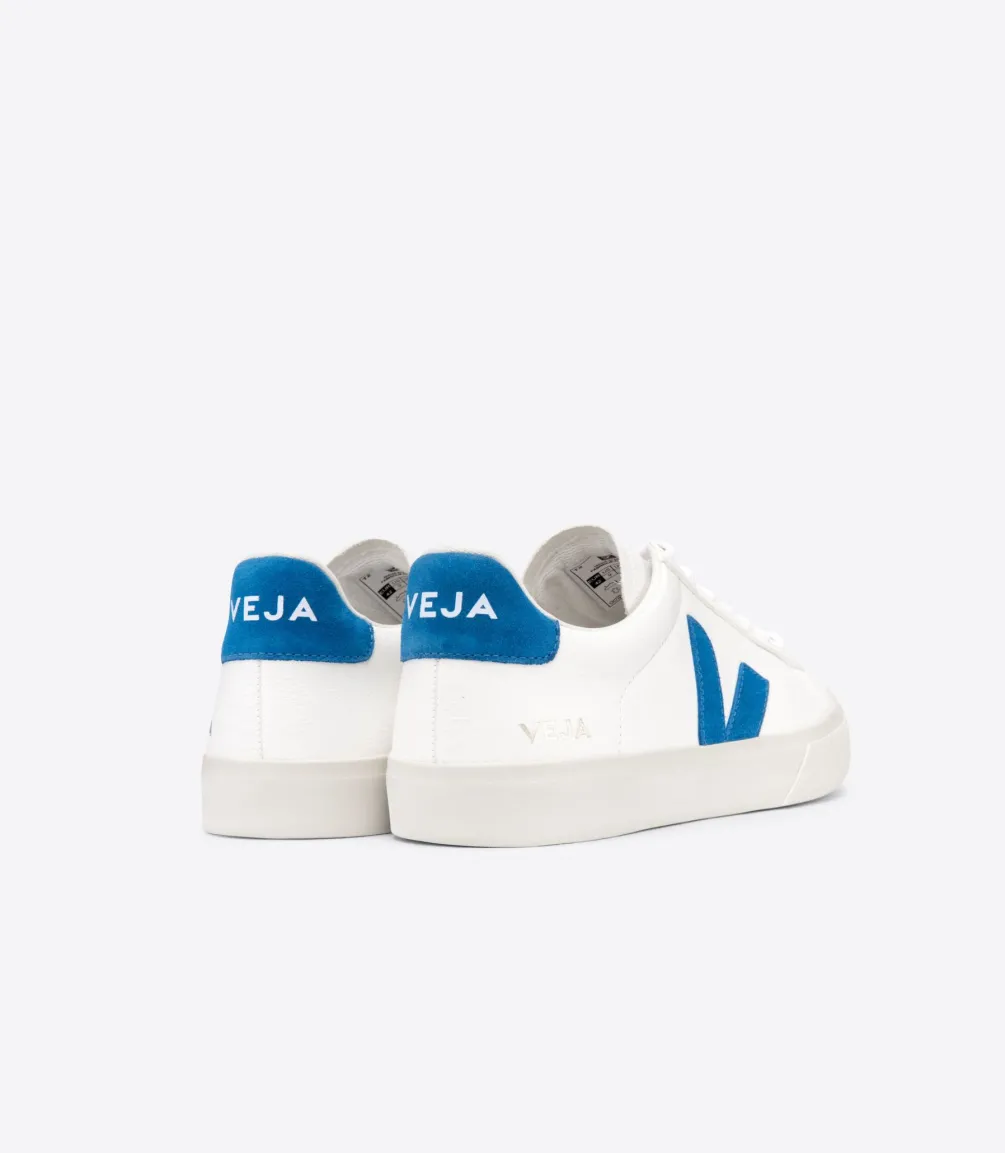 VEJA CAMPO LEATHER WHITE SWEDISH BLUE