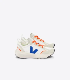 Kinder VEJA CANARY ELASTIC LACES ALVEOMESH WHITE INDIGO