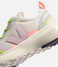 Kinder VEJA CANARY ELASTIC LACES ALVEOMESH NATURAL BABE