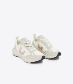 Kinder VEJA CANARY ELASTIC LACES ALVEOMESH WHITE PLATINE