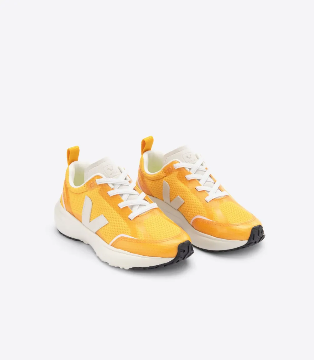 Kinder VEJA CANARY ELASTIC LACES ALVEOMESH OURO PIERRE