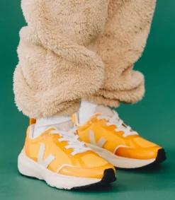 Kinder VEJA CANARY ELASTIC LACES ALVEOMESH OURO PIERRE