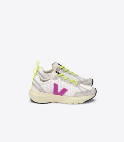 Kinder VEJA CANARY ELASTIC LACES WHITE ULTRAVIOLET