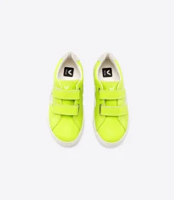 Kinder VEJA ESPLAR LEATHER JAUNE FLUO PIERRE