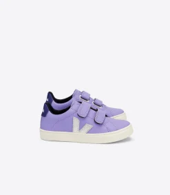 Kinder VEJA ESPLAR LEATHER LAVANDE SILVER PURPLE