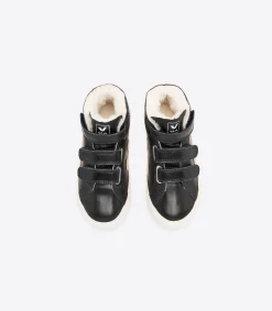 Kinder VEJA ESPLAR MID FURED BLACK GOLD