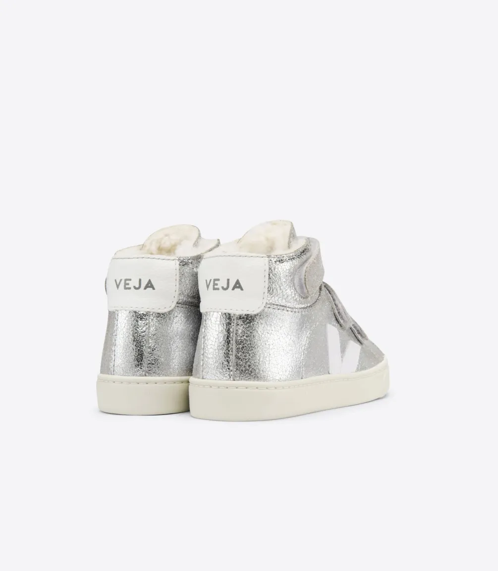 Kinder VEJA ESPLAR MID FURED SILVER WHITE