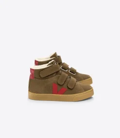 Kinder VEJA ESPLAR MID FURED SUEDE BROWN PEKIN