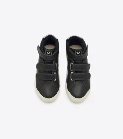 Kinder VEJA ESPLAR MID LEATHER BLACK GREY