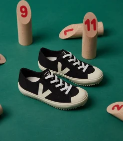 Kinder VEJA FLIP ELASTIC LACES CANVAS BLACK PIERRE