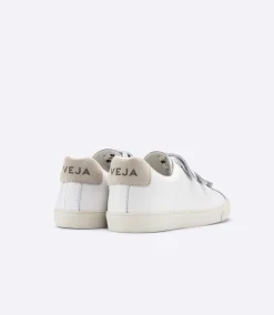 VEJA 3-LOCK LEATHER WHITE