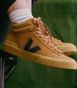 Damen VEJA MINOTAUR SUEDE CAMEL BLACK