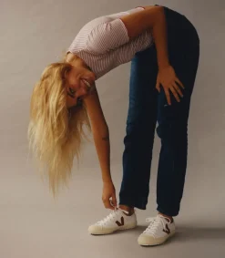 VEJA NOVA CANVAS WHITE MARSALA