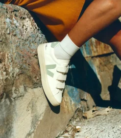 Damen VEJA RECIFE LEATHER WHITE MATCHA