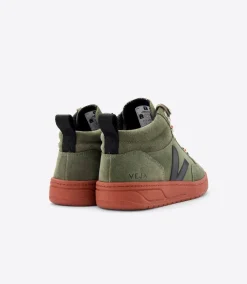 VEJA RORAIMA SUEDE OLIVE BLACK RUST SOLE
