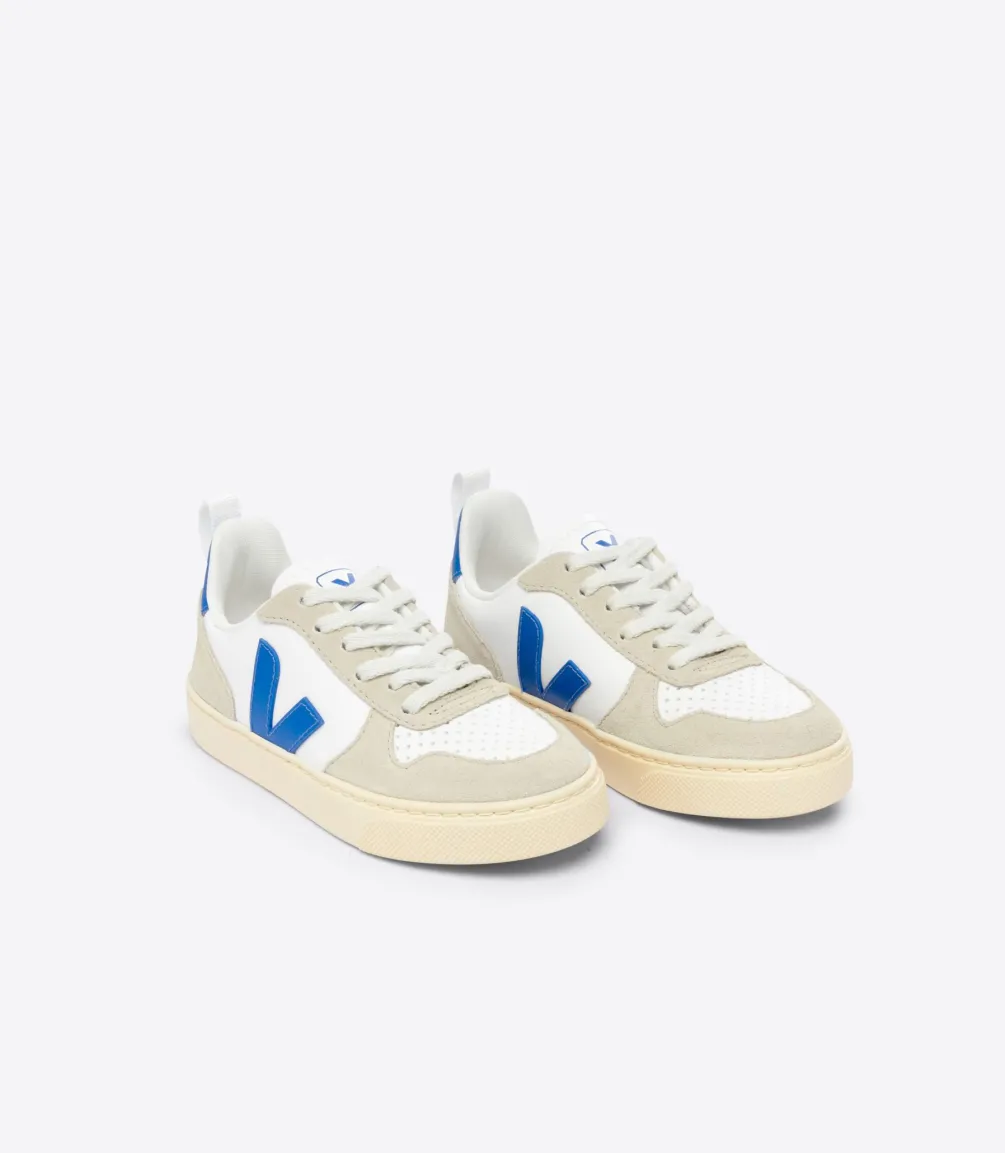 Kinder VEJA V-10 LEATHER WHITE PAROS ALMOND