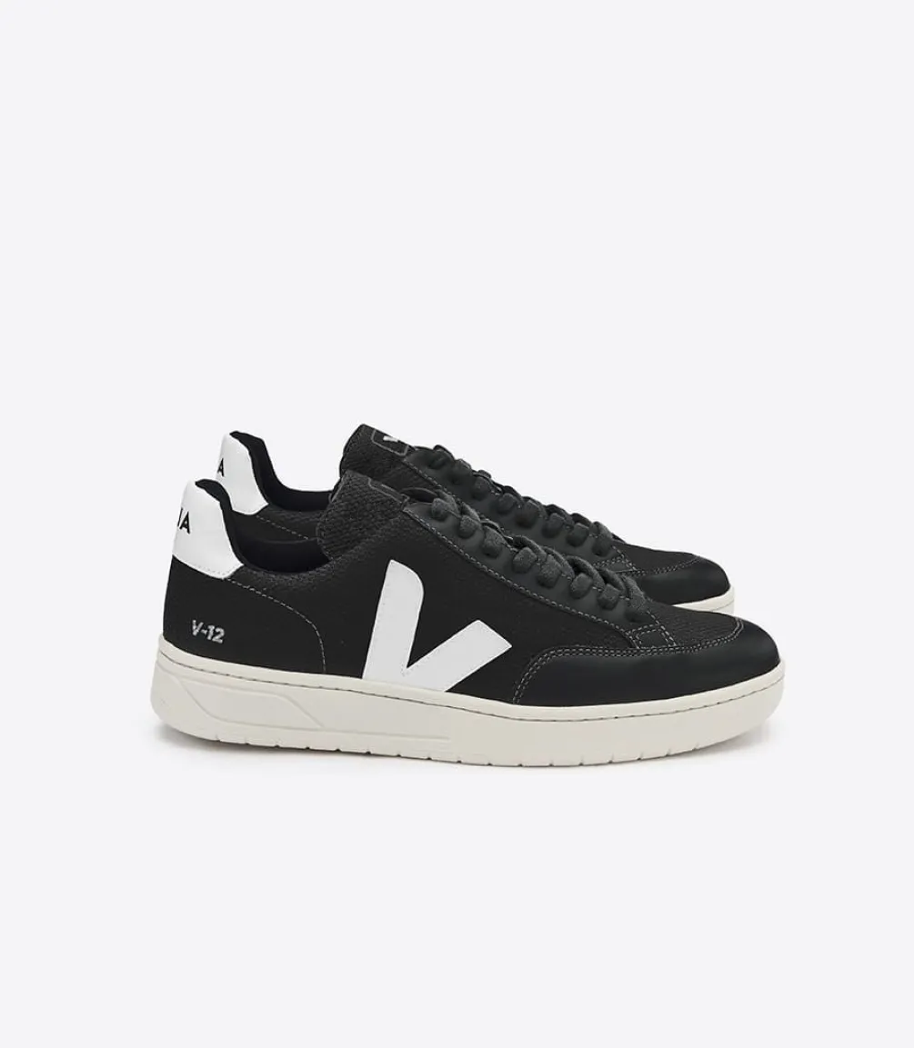 VEJA V-12 B-MESH BLACK WHITE