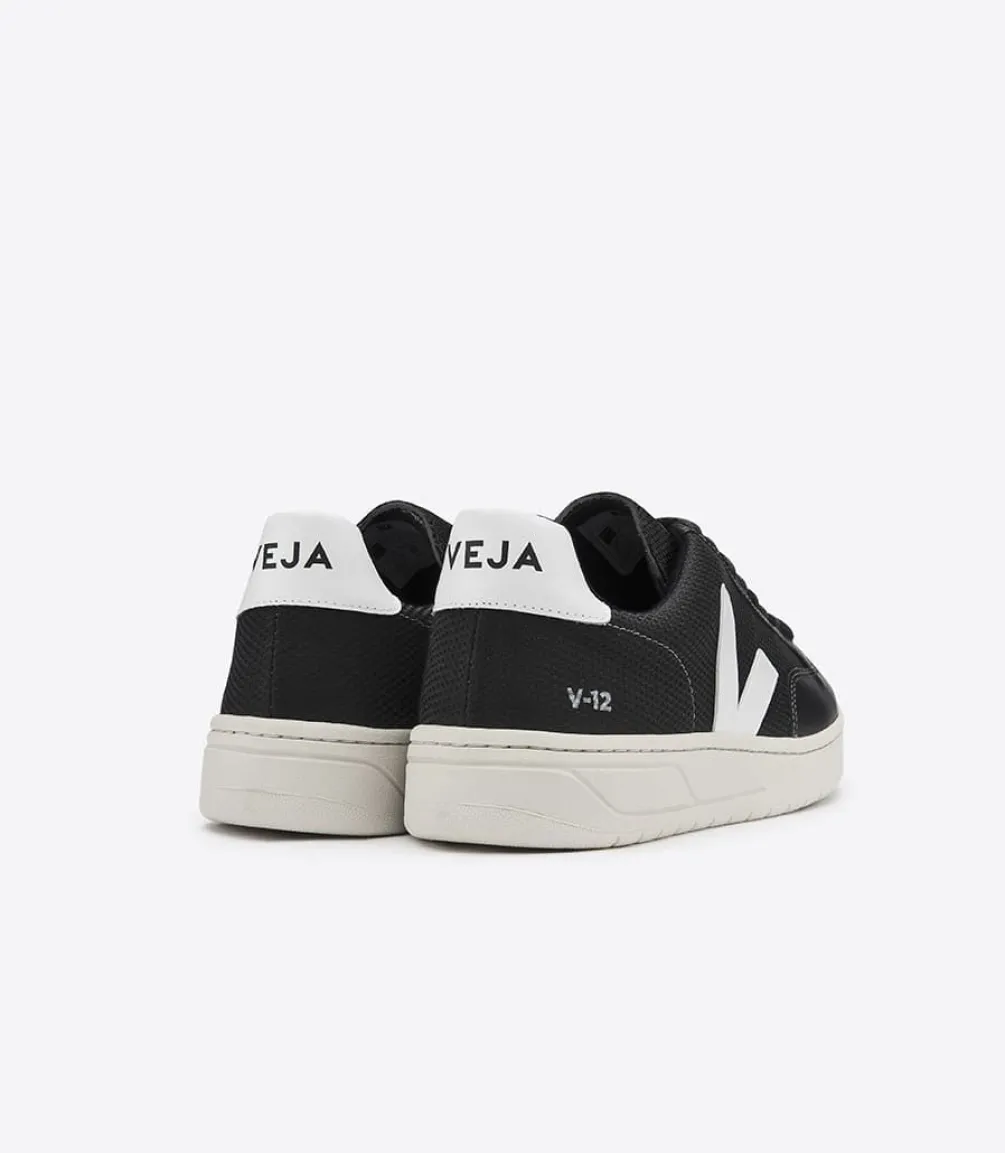 VEJA V-12 B-MESH BLACK WHITE