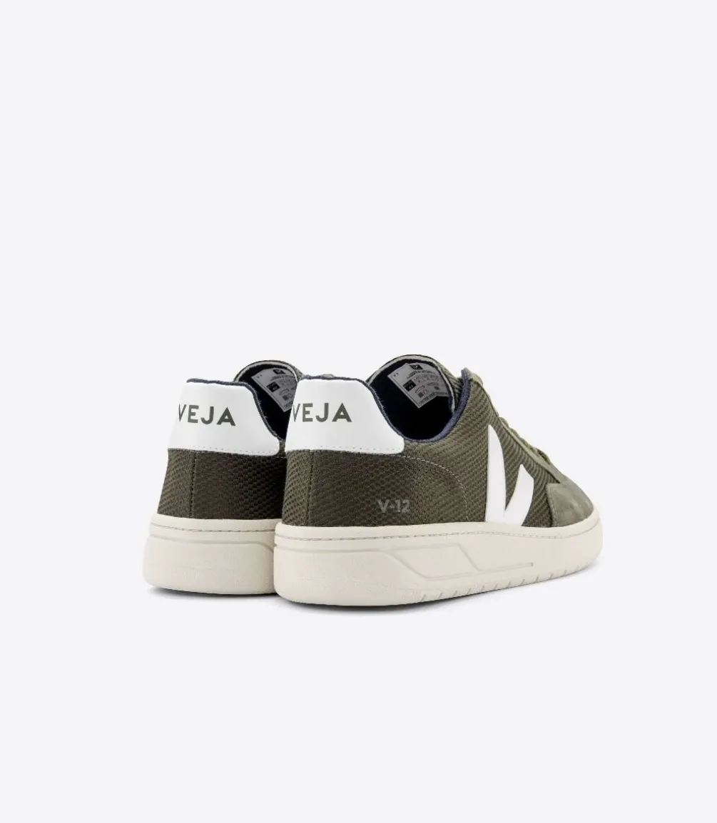 VEJA V-12 B-MESH OLIVE WHITE