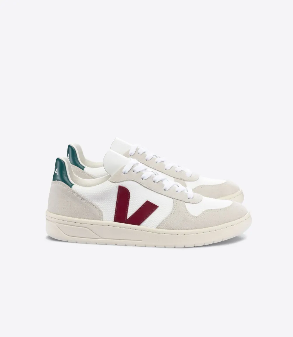 VEJA V-10 B-MESH WHITE MARSALA BRITTANY