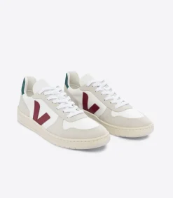 VEJA V-10 B-MESH WHITE MARSALA BRITTANY