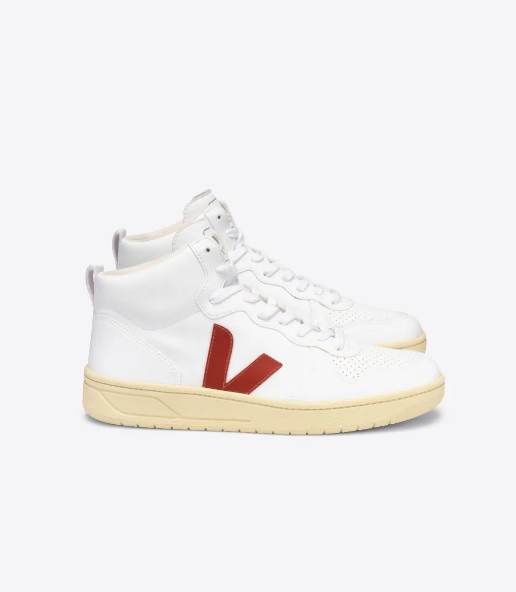 VEJA V-15 CWL WHITE ROUILLE BUTTER SOLE