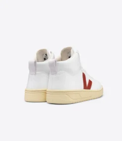 VEJA V-15 CWL WHITE ROUILLE BUTTER SOLE