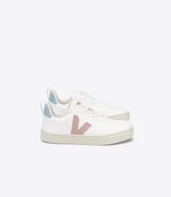 Kinder VEJA V-10 LACES CWL WHITE BABE BLUE
