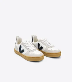 Kinder VEJA V-10 LACES CWL WHITE NAUTICO