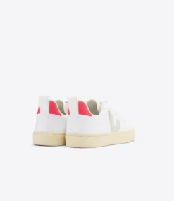 Kinder VEJA V-10 LACES CWL WHITE PIERRE ROSE FLUO
