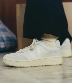 Damen VEJA V-90 LEATHER GRAVEL WHITE