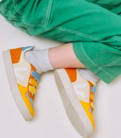 Kinder VEJA V-10 LEATHER MULTICO SUN