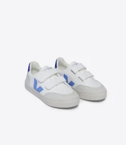 Kinder VEJA V-12 LEATHER WHITE AQUA PAROS
