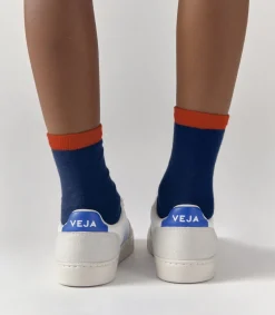 Kinder VEJA V-12 LEATHER WHITE AQUA PAROS