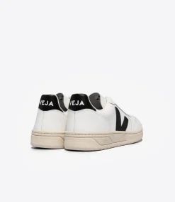 Damen VEJA V-10 LEATHER WHITE BLACK