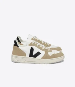 Damen VEJA V-10 LEATHER WHITE BLACK SAHARA