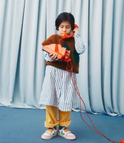 Kinder VEJA V-10 LEATHER WHITE MULTICO FRESHMINT