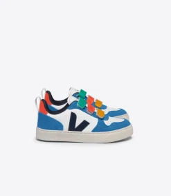 Kinder VEJA V-10 LEATHER WHITE MULTICO NAUTICO