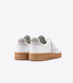 VEJA V-12 LEATHER WHITE NATURAL NATURAL SOLE