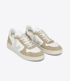Damen VEJA V-10 LEATHER WHITE NATURAL SAHARA