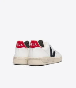 VEJA V-10 LEATHER WHITE NAUTICO PEKIN