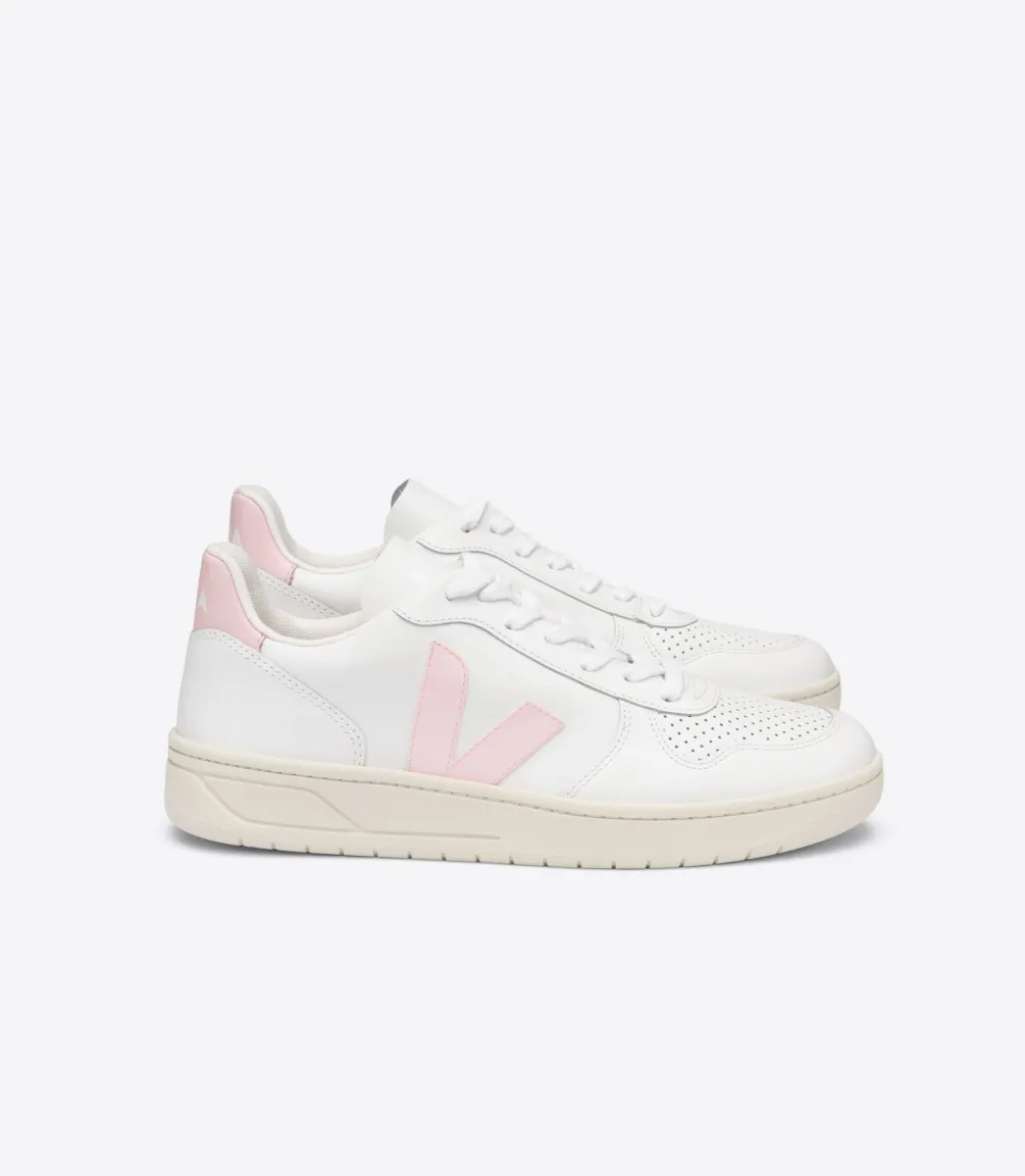 VEJA V-10 LEATHER WHITE PETALE